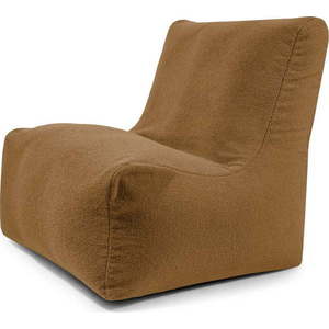 Hnědý sedací vak z textilie bouclé Seat 100 Lounge – SLOWDOWN obraz