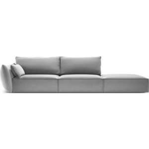 Světle šedá sametová pohovka levý roh 264 cm Vanda – Mazzini Sofas obraz