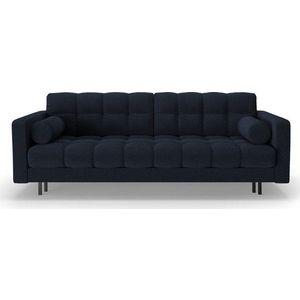 Tmavě modrá rozkládací/s úložným prostorem pohovka z textilie bouclé 222 cm Bali – Cosmopolitan Design obraz