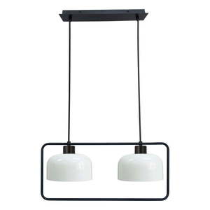 Černobílé závěsné svítidlo se skleněným stínidlem Zodiac – Candellux Lighting obraz