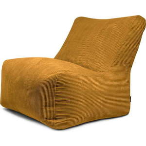 Manšestrový sedací vak v hořčicové barvě Seat 100 Lounge – SLOWDOWN obraz