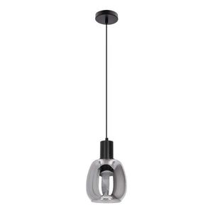 Tmavě šedé závěsné svítidlo se skleněným stínidlem ø 16 cm Udin – Candellux Lighting obraz