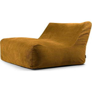 Manšestrový sedací vak v hořčicové barvě Sofa Lounge – SLOWDOWN obraz