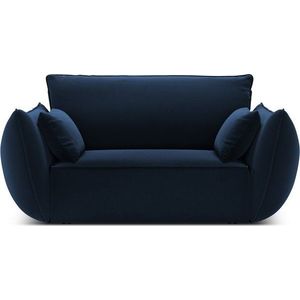 Tmavě modré sametové křeslo Vanda – Mazzini Sofas obraz