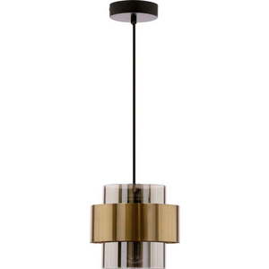Černé závěsné svítidlo se skleněným stínidlem ø 18 cm Spiega – Candellux Lighting obraz