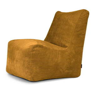 Manšestrový sedací vak v hořčicové barvě Seat Lounge – SLOWDOWN obraz