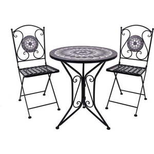 Černý kovový zahradní jídelní set pro 2 Jalua – Garden Pleasure obraz