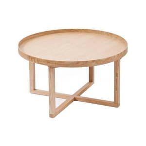 Kulatý dřevěný stolek z dubového dřeva Wireworks Round, Ø 66 cm obraz
