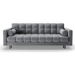 Světle šedá sametová rozkládací/s úložným prostorem pohovka 222 cm Bali – Cosmopolitan Design obraz