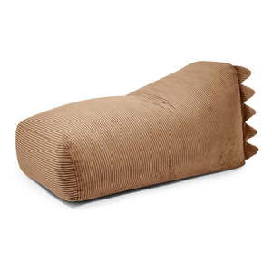 Hnědý manšestrový dětský sedací vak Snug 130 Dragon – SLOWDOWN obraz
