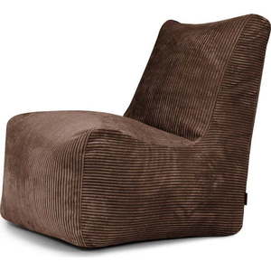 Tmavě hnědý manšestrový sedací vak Seat Lounge – SLOWDOWN obraz