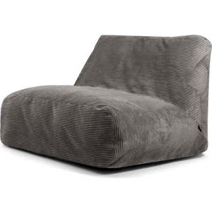 Tmavě šedý manšestrový sedací vak Sofa Tube – SLOWDOWN obraz