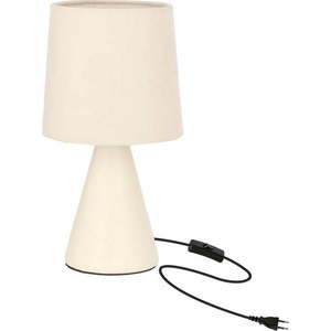 Krémová stolní lampa s textilním stínidlem (výška 14, 5 cm) Satti – Candellux Lighting obraz
