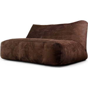 Tmavě hnědý manšestrový sedací vak Sofa Tube 160 – SLOWDOWN obraz