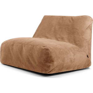 Hnědý manšestrový sedací vak Sofa Tube – SLOWDOWN obraz