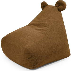 Hnědý dětský sedací vak z textilie bouclé Snug 80 Bear – SLOWDOWN obraz