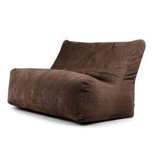Tmavě hnědý manšestrový sedací vak Sofa Seat Lounge – SLOWDOWN obraz