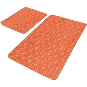 Sametové koupelnové předložky v terakotové barvě v sadě 2 ks 60x100 cm – Mila Home obraz