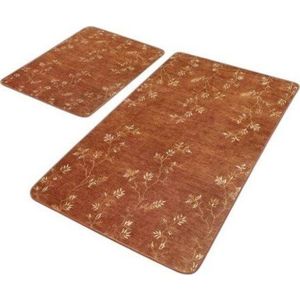 Hnědé sametové koupelnové předložky v sadě 2 ks 60x100 cm – Mila Home obraz