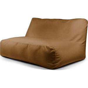 Hnědý sedací vak z textilie bouclé Sofa Tube 160 – SLOWDOWN obraz