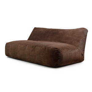 Tmavě hnědý manšestrový sedací vak Sofa Tube 190 – SLOWDOWN obraz