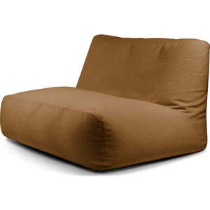 Hnědý sedací vak z textilie bouclé Sofa Tube – SLOWDOWN obraz