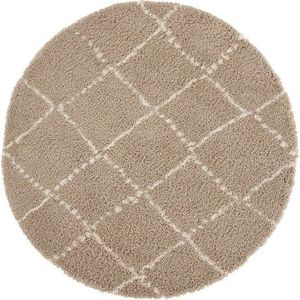 Světle hnědý koberec Mint Rugs Hash, ⌀ 120 cm obraz