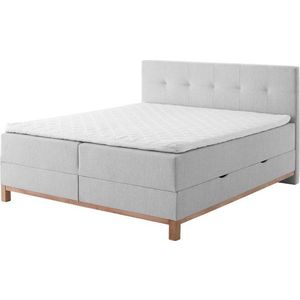 Světle šedá boxspring postel s úložným prostorem 180x200 cm Catania - Meise Möbel obraz