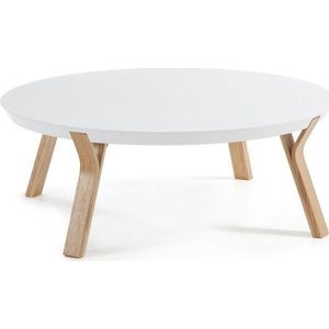 Bílý konferenční stolek Kave Home Solid, Ø 90 cm obraz