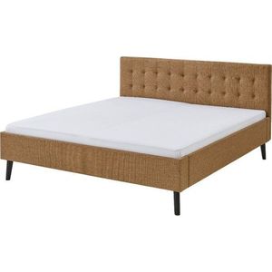 Hnědá čalouněná dvoulůžková postel 180x200 cm Empire – Meise Möbel obraz