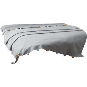 Šedý fleecový přehoz 200x220 cm Pom Pom – Mijolnir obraz