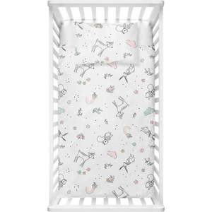 Bílé dětské povlečení do postýlky z bavlny Renforcé 100x150 cm Flowers – Mijolnir obraz
