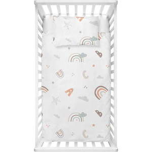 Bílé dětské povlečení do postýlky z bavlny Renforcé 100x150 cm Abc – Mijolnir obraz