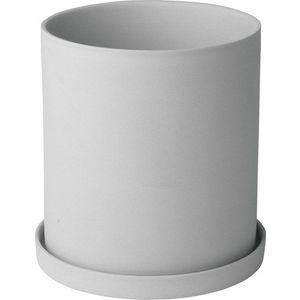 Šedý porcelánový květináč Blomus Nona obraz