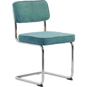 Tyrkysová manšestrová jídelní židle Rupert – Unique Furniture obraz