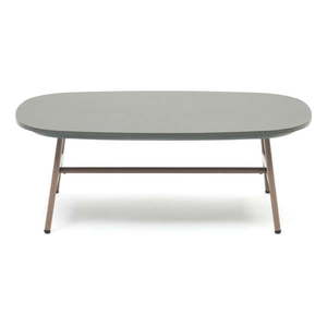 Betonový zahradní odkládací stolek 60x100 cm Bramant – Kave Home obraz