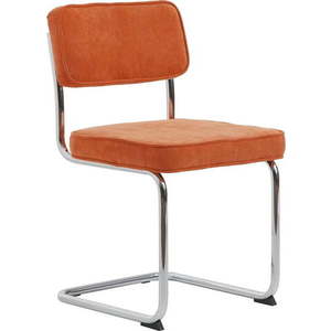 Oranžová manšestrová jídelní židle Rupert – Unique Furniture obraz