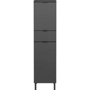 Antracitová vysoká/úzká koupelnová skříňka 30x120 cm Arcena – Germania obraz