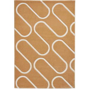 Okrově žlutý koberec 80x150 cm Linear Curve – Catherine Lansfield obraz