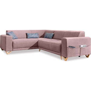Růžová rozkládací/s úložným prostorem rohová pohovka (levý roh/do L) Classy Sophie – Miuform obraz