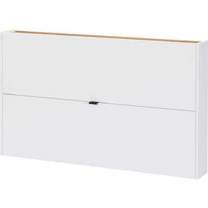 Bílý výklopný/závěsný botník v dekoru dubu 140x83x18 cm Ameca – Germania obraz