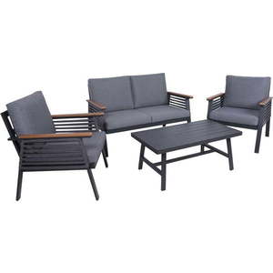 Tmavě šedý hliníkový zahradní lounge set pro 4 Denia – Garden Pleasure obraz