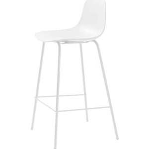 Bílá plastová barová židle (výška sedáku 67, 5 cm) Whitby – Unique Furniture obraz