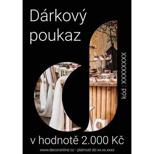 Dárkový poukaz v hodnotě 2.000 Kč obraz