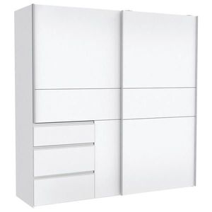 Carryhome SKŘÍŇ S POSOUVACÍMI DVEŘMI, bílá, 200/200/61 cm obraz