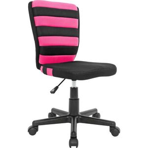 Carryhome OTOČNÁ ŽIDLE PRO MLÁDEŽ, síťovina, černá, pink obraz