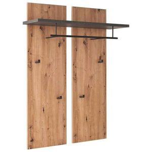 Voleo ŠATNÍ PANEL, antracitová, barvy dubu, 88/118/28 cm obraz