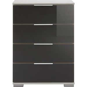 Carryhome NOČNÍ STOLEK, bílá, šedá, 52/74/38 cm obraz