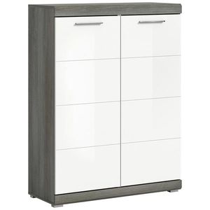 MID.YOU BOTNÍK, tmavě šedá, vysoce lesklá bílá, 90/120/37 cm obraz
