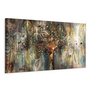 artgeist LEINWANDBILD, abstraktní, stromy, 120/40/1.2 cm obraz